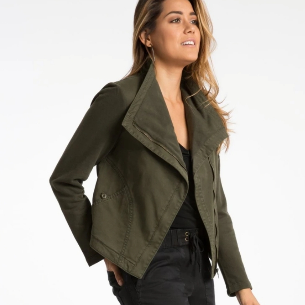 《Anthro MARRAKECH》Faravel Moto Jacket Dark Green